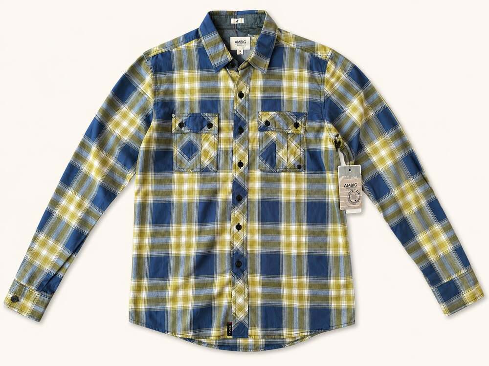 Ambig California Plaid Utility Flannel Shirt Small Grunge Skater‎